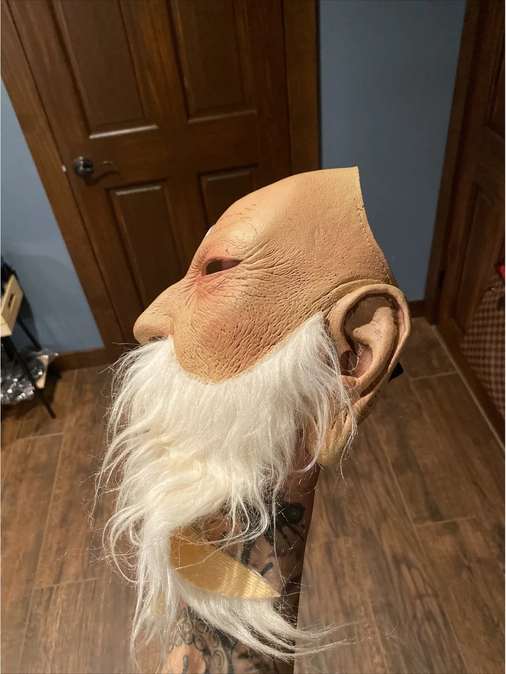 Vintage 1999 Don Post  Rubber Halloween Mask Yin Yang Master Old Man